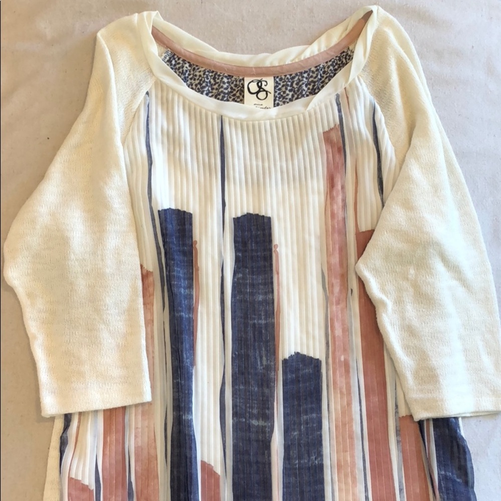 Anthropologie OneSeptember size L pleated blouse